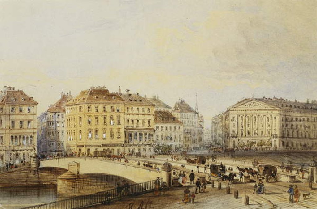 Detail of Ferdinandbrucke by Rudolph von (follower of) Alt