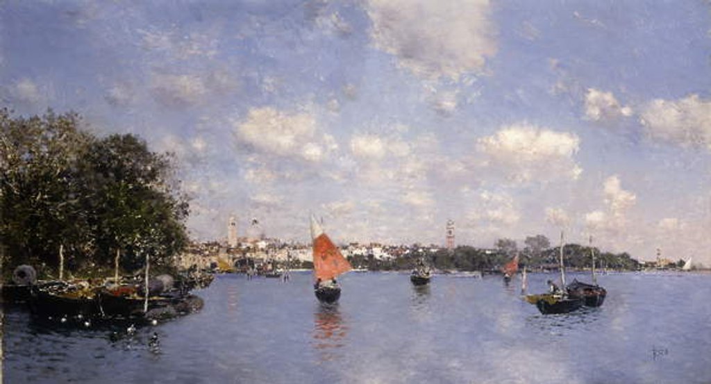 Detail of A Venetian View by Martin Rico y Ortega