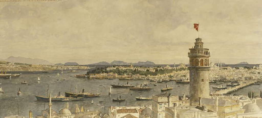 Detail of A View of Constantinople from Marmarameer, by Michael Zeno Diemer