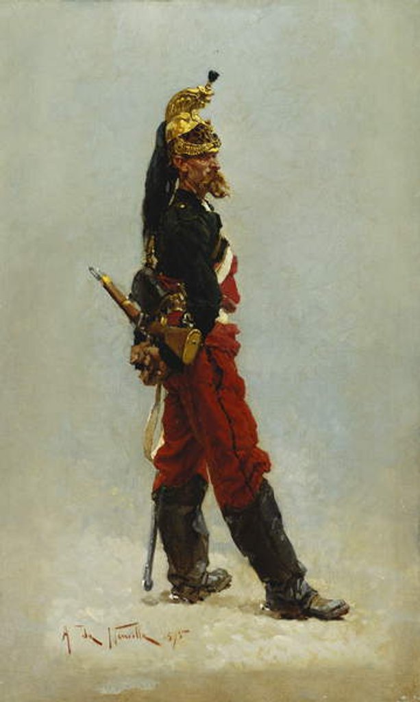 Detail of Un Dragon, 1875 by Alphonse Marie de Neuville