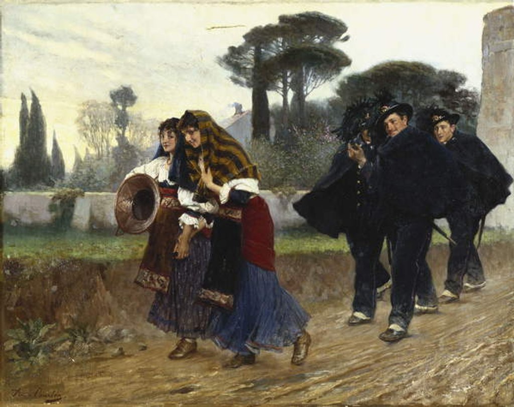 Detail of In Libera Uscita by Angelo Courten