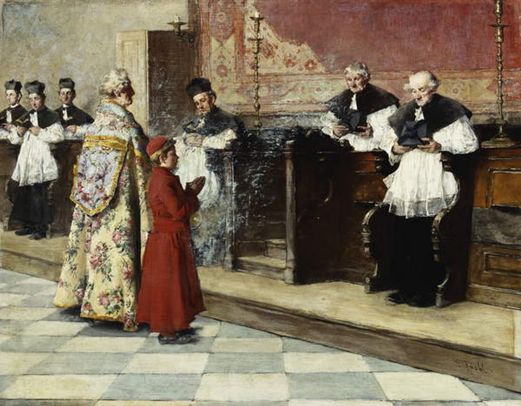 Detail of The Christening; Il Battesimo by Vicenzo Irolli