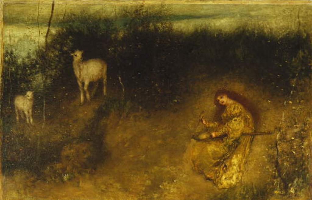 Detail of A Girl with Goats, 1875 by Matthijs Maris