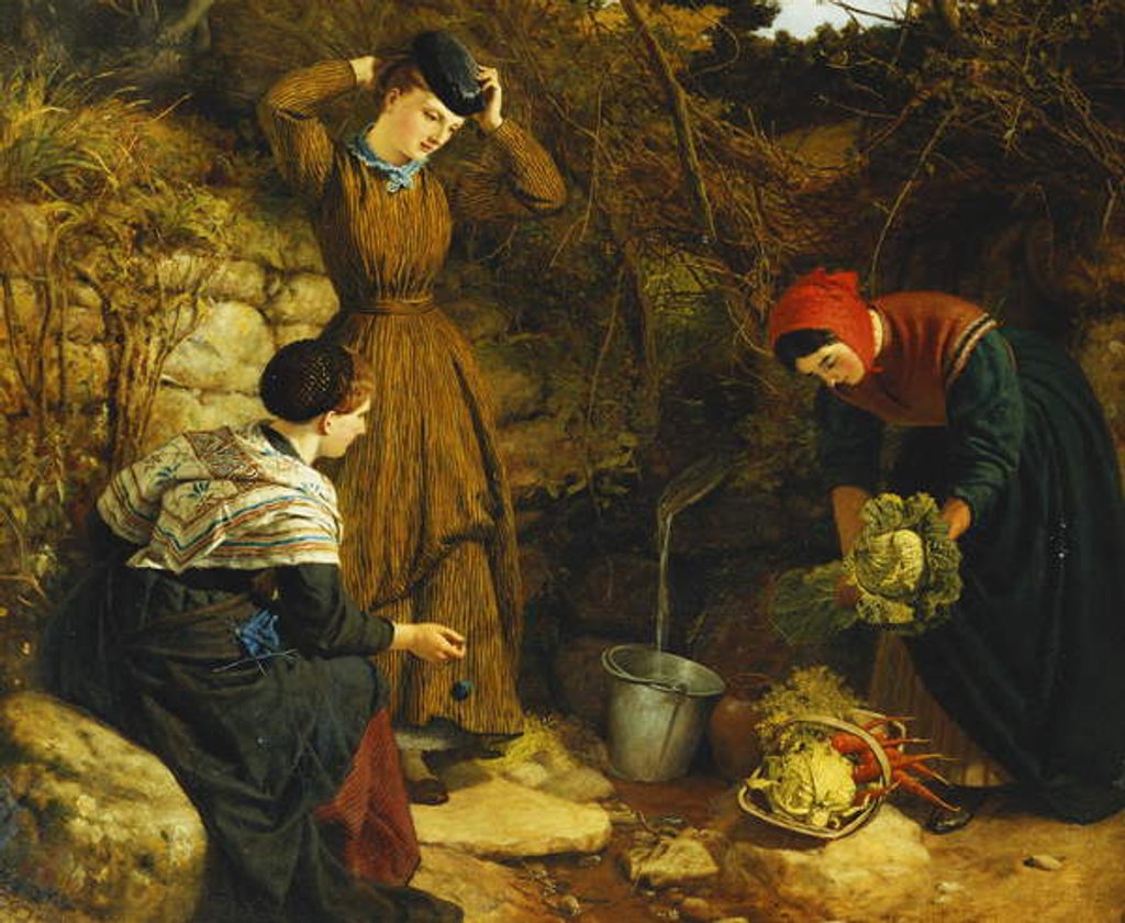 Detail of At the Spring, 1870 by Frederick Richard Pickersgill