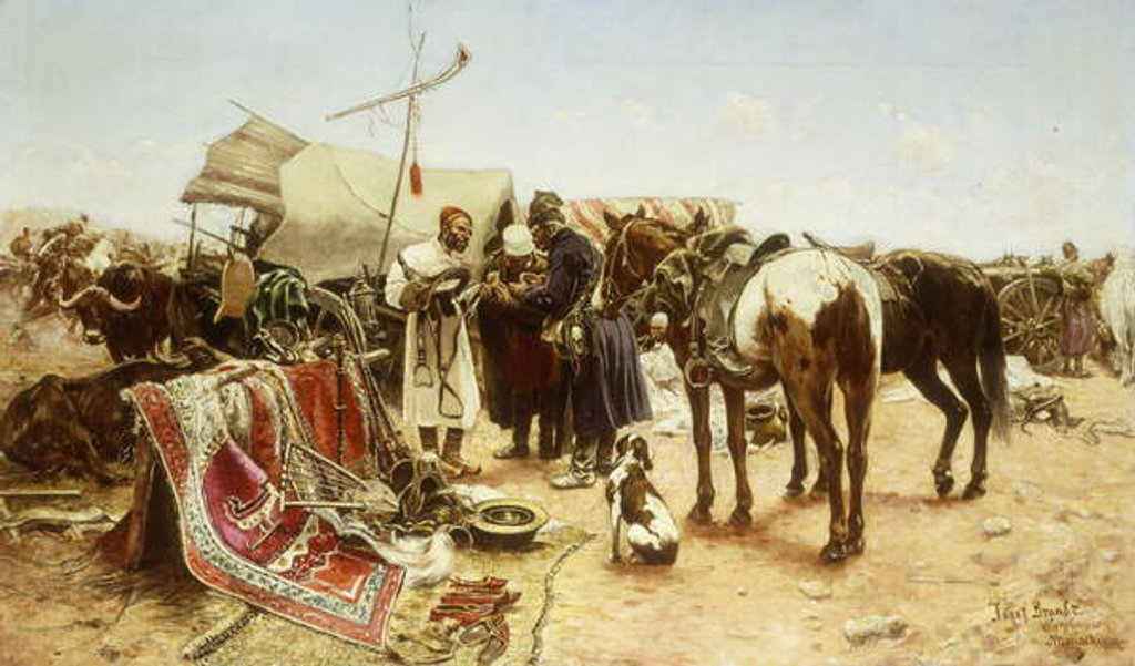 Detail of The Oriental Market by Jozef Brandt