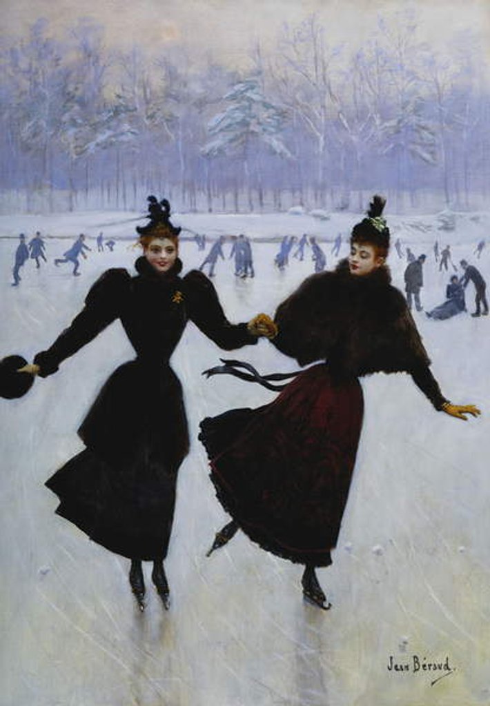 Detail of The Skaters by Jean Beraud