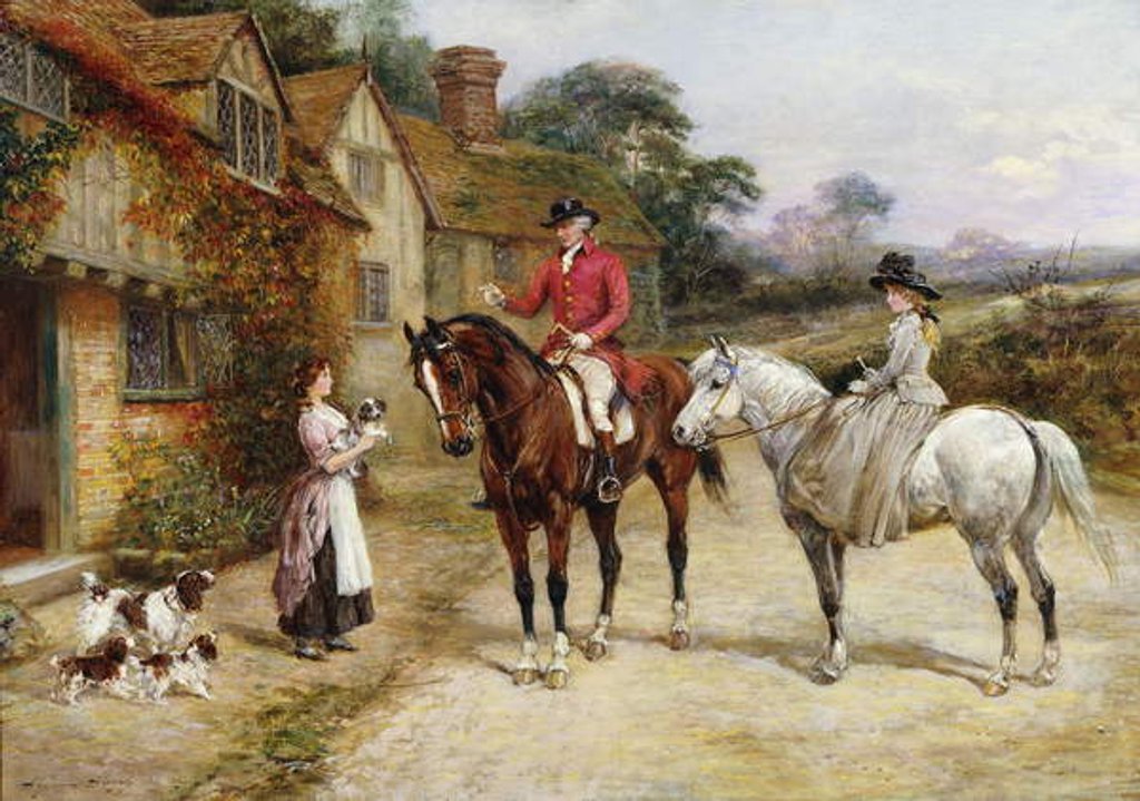 Detail of A Puppy for My Lady by Heywood Hardy