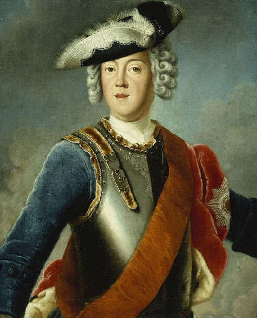 Detail of Portrait of a Gentleman, Said to be August William by Antoine Pesne