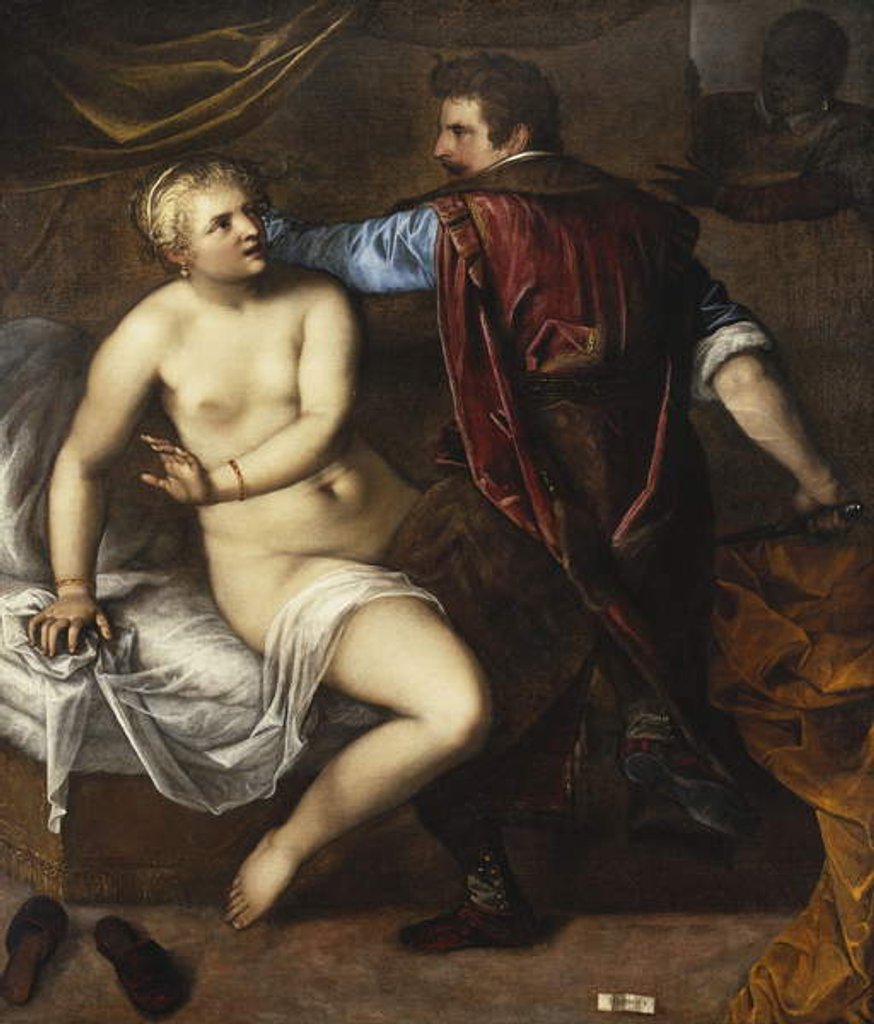 Detail of The Rape of Lucretia by Alessandro Varotari