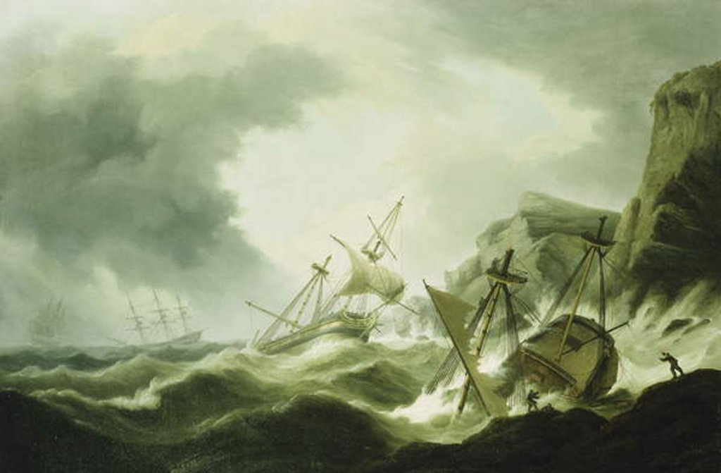 Detail of A Shipwreck by Thomas Luny