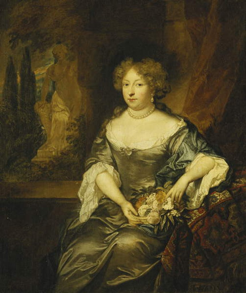 Detail of Portrait of a Lady by Caspar Netscher