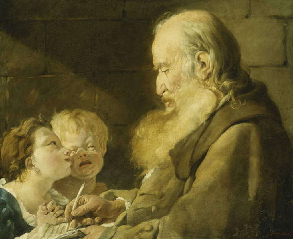 Detail of A Schoolmaster with His Pupils, 1801 by Noel Halle