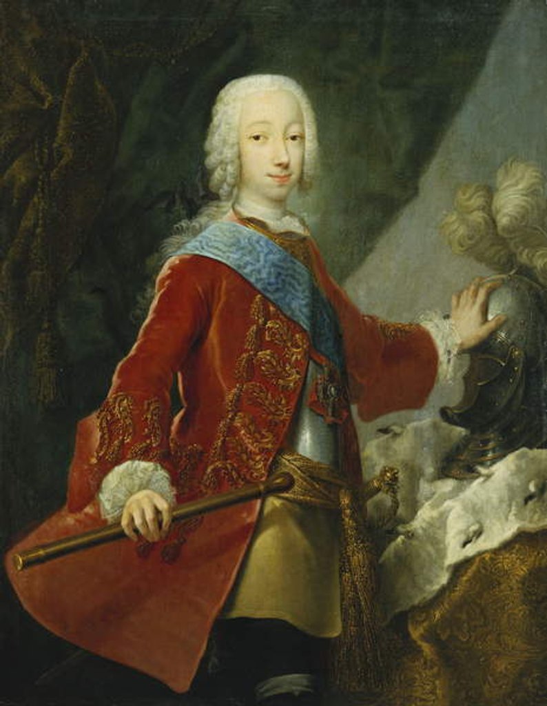 Detail of Portrait of a Gentleman, Probably the Grand Duke Peter Fedorovich, Later Czar Peter III by Georg Christoph Grooth