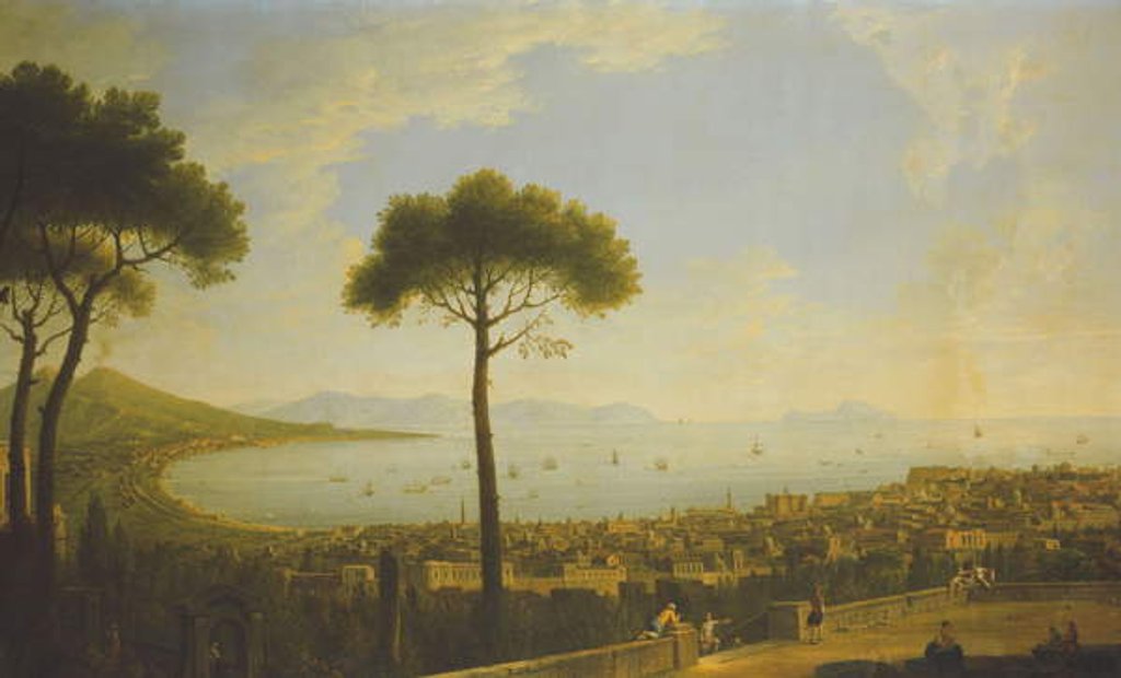 Detail of A Panoramic View of Naples, the Bay of Naples, Portici, Vesuvius, the Sorrento Peninsula and Capri from the Conocchia by Pietro Fabris