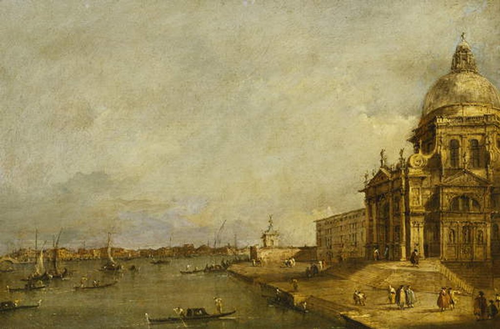 Detail of Santa Maria delle Salute and the Entrance to the Grand Canal, Venice, Looking East, by Francesco Guardi