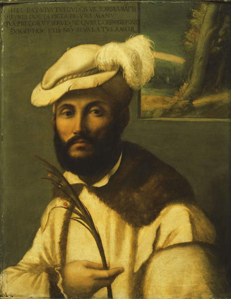 Detail of Portrait of a Bearded Gentleman by Francesco Rondani