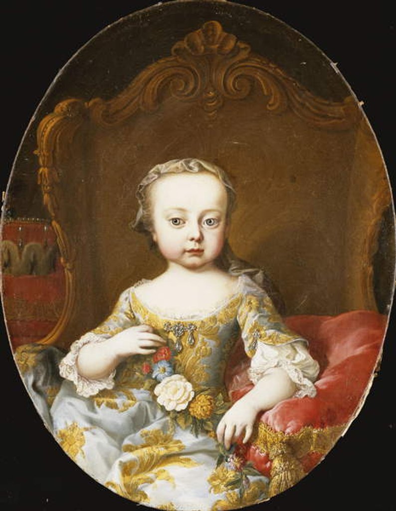 Detail of Portrait of His Sister, the Archduchess Maria Christine by Martin van Mytens or Meytens