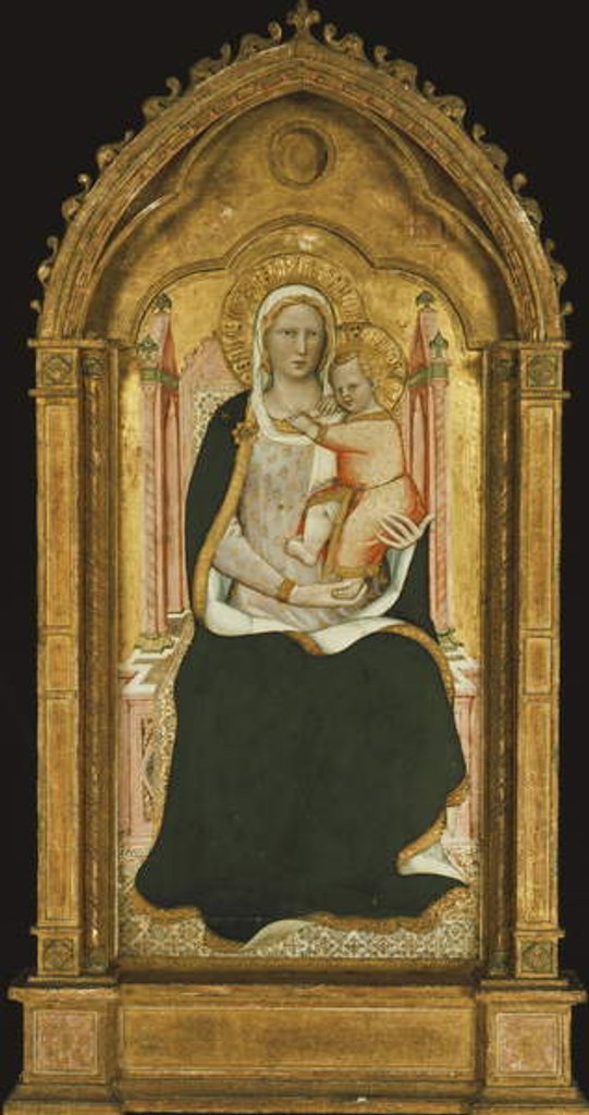Detail of The Madonna and Child Enthroned by Aretino Luca Spinello or Spinelli