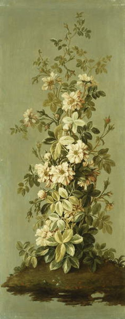 Detail of Decorative Panels with Flowers by Jean Baptiste (school of) Pillement