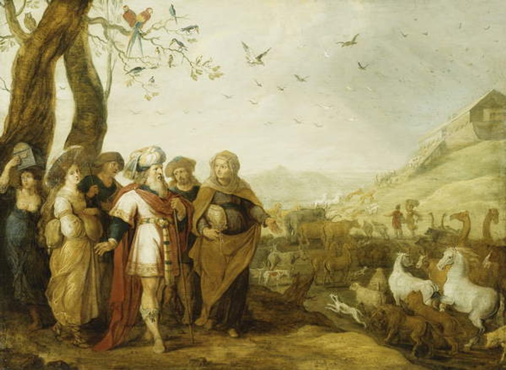 Detail of Noah and His Family Before the Embarkation into the Ark by Hans III Jordaens