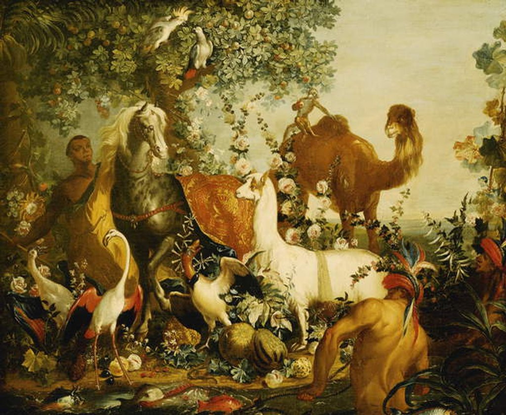 Detail of An Allegory of Asia by Alexandre-Francois Desportes