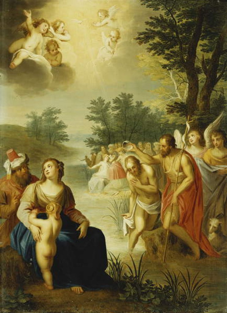 Detail of The Baptism of Christ by Balthasar Beschey