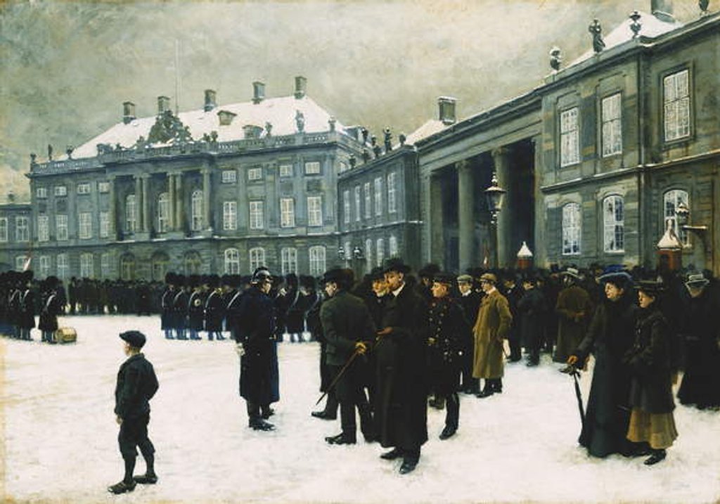 Detail of Changing of the Guard at Amalienborg Palace, 1902-1903 by Paul Fischer
