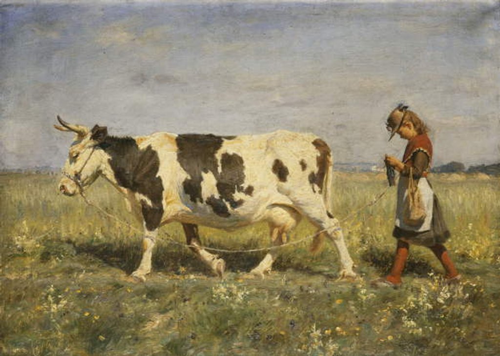 Detail of Off to Market, 1892 by Michael Therkildsen