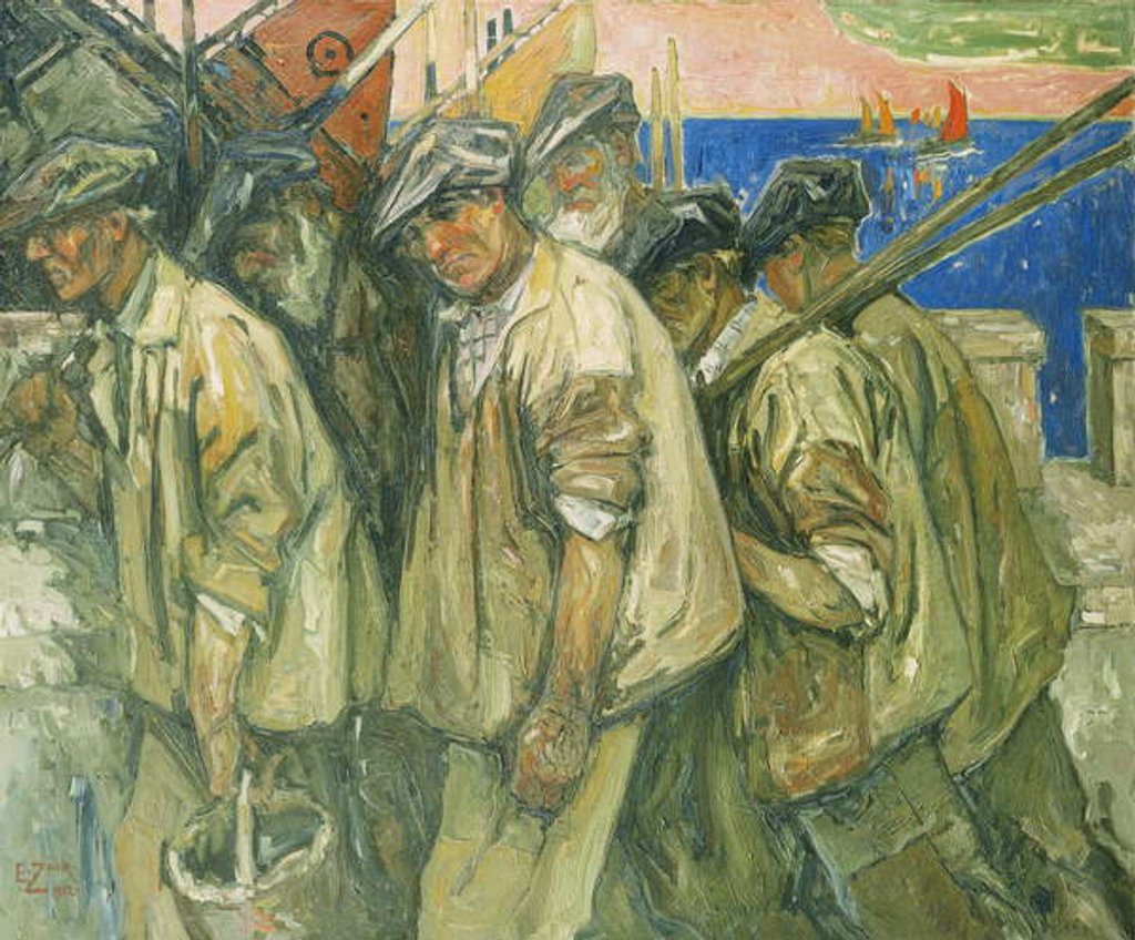 Detail of The Fishermen's Return, 1912 by Emil Zoir