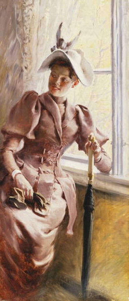 Detail of At the Window, 1892 by Paul Fischer