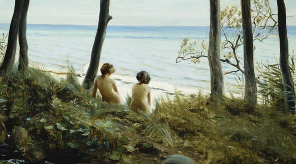 Detail of On the Beach, 1907 by Harald Slott-Moller