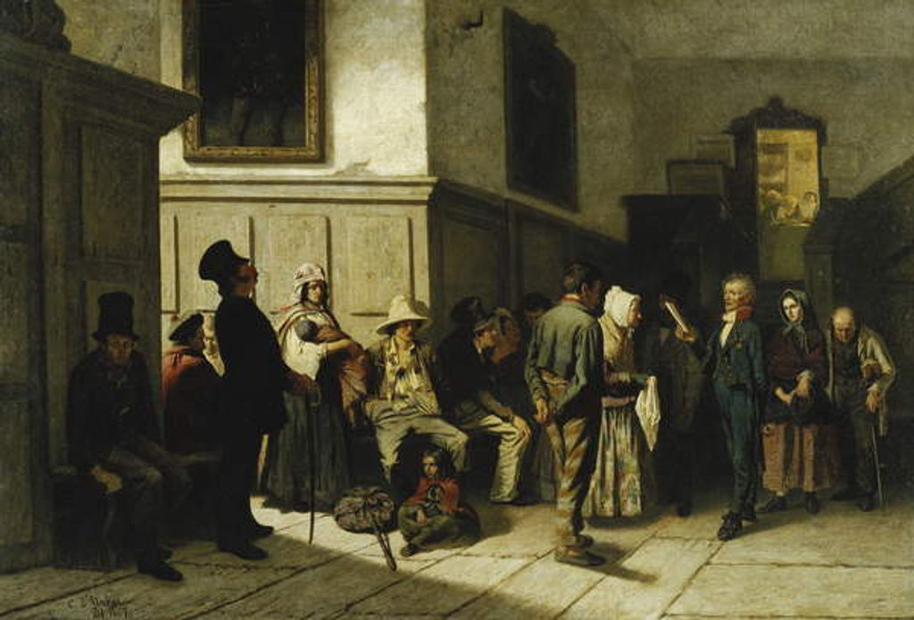 Detail of At the Police Station, 1857 by Carl-Hendrik d' Unker