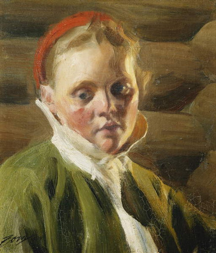 Detail of Dalecarlian Girl by Anders Leonard Zorn