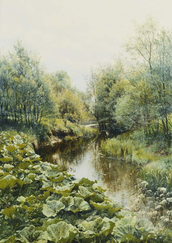 Detail of Summerday at the Stream; Sommerdag ved Aen, 1909 by Peder Monsted