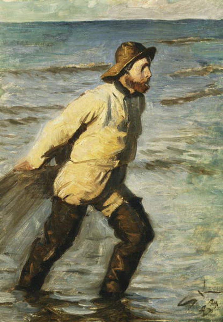 Detail of A Fisherman Hauling in his Nets, 1883 by Peder Severin Kroyer
