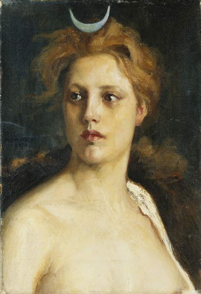 Detail of Diana, 1898 by Albert Gustaf Aristides Edelfelt
