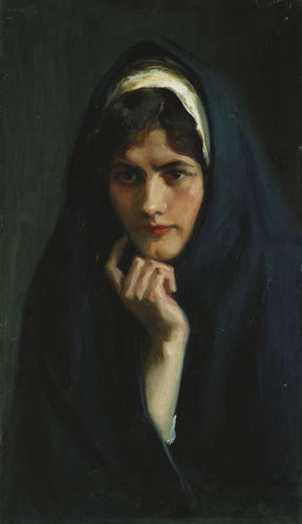 Detail of The Head of a Girl, 1904 by Albert Gustaf Aristides Edelfelt