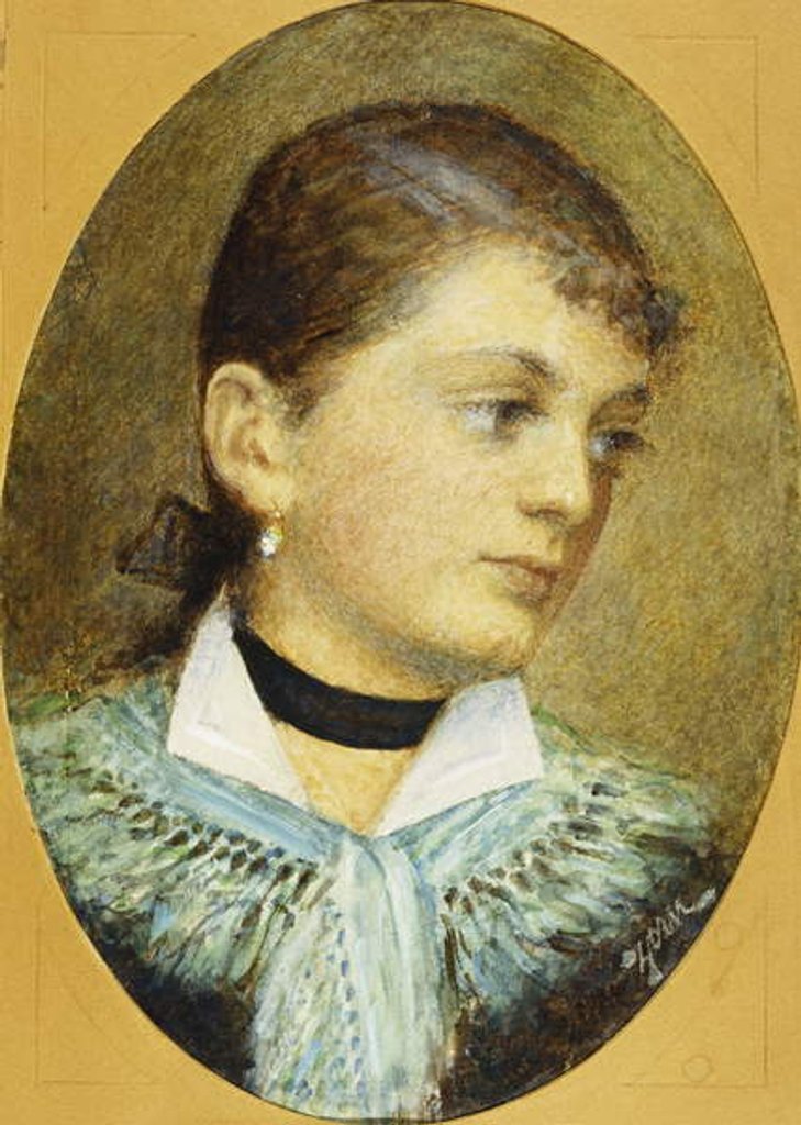 Detail of Portrait of Augusta Holzer, 1879 by Anders Leonard Zorn