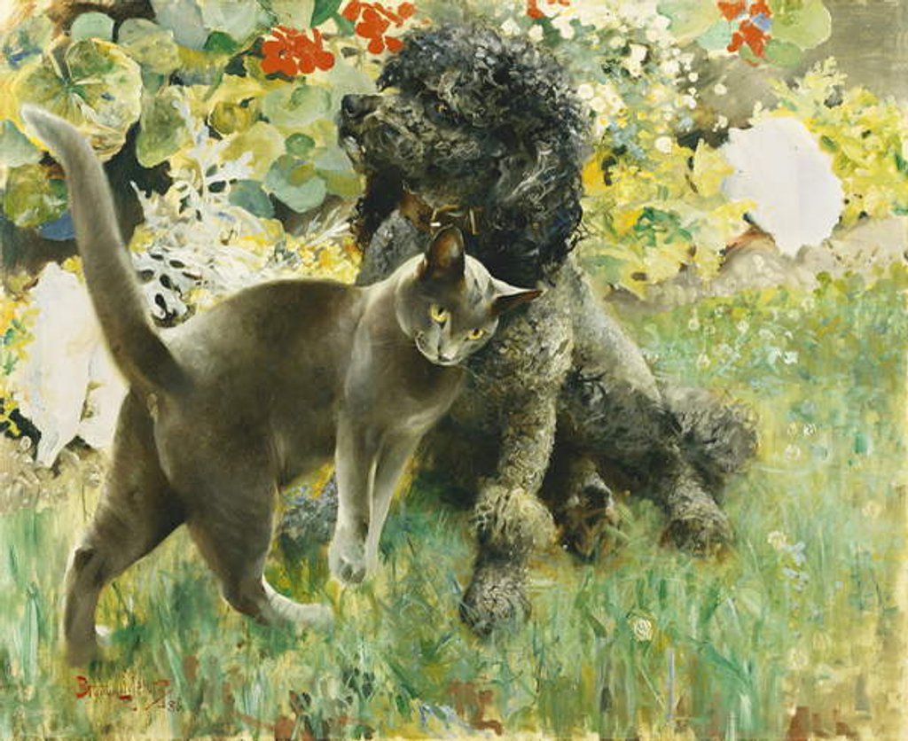 Detail of Rapp and Johan, 1886 by Bruno Andreas Liljefors