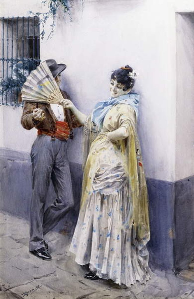Detail of Flirtation, 1885 by Anders Leonard Zorn