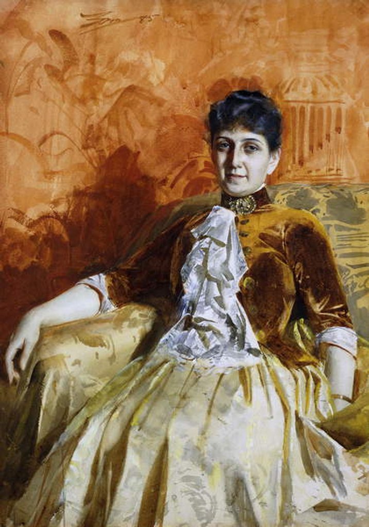 Detail of Portrait of Lisen Lamm, 1885 by Anders Leonard Zorn