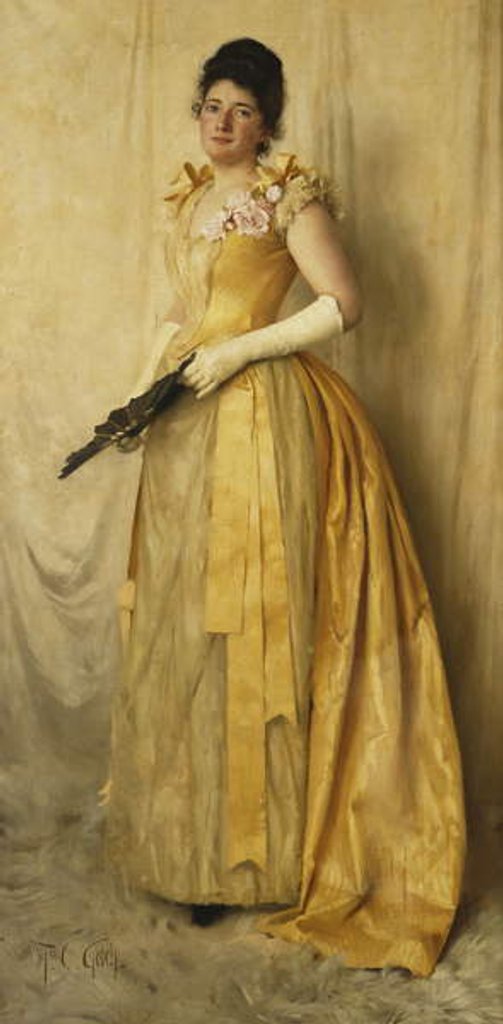 Detail of The Lady in Gold - A Portrait of Mrs, c.1891 by Thomas Cooper Gotch
