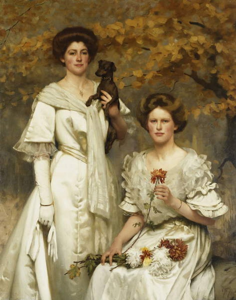 Detail of Hilda and Margaret, Daughters of Professor Sir Edward Poulton, F.R.S., c.1905 by Thomas Cooper Gotch
