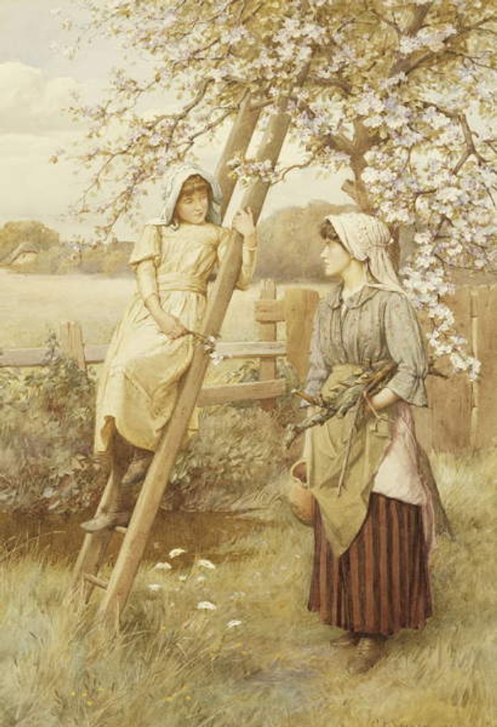 Detail of A Bit of Gossip, 1903 by Charles Edward Wilson