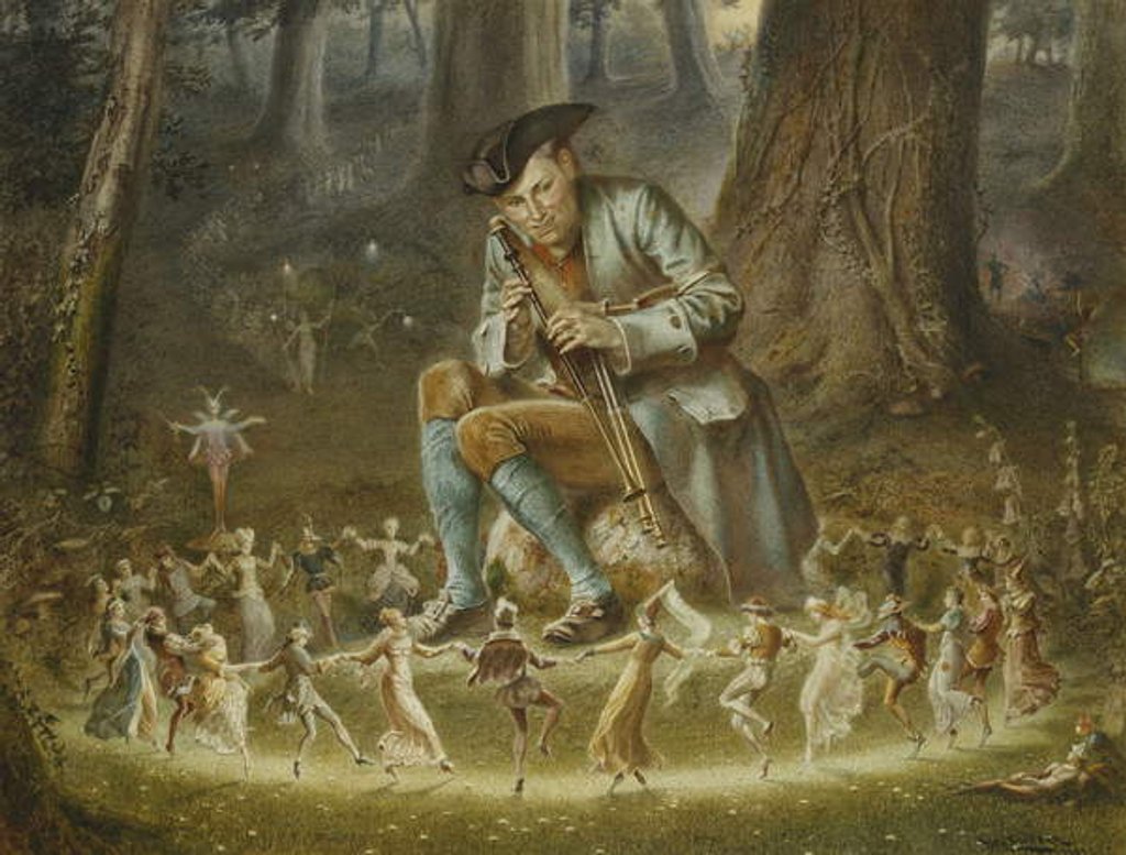 Detail of The Bewitched Piper, 1882 by William Holmes Sullivan