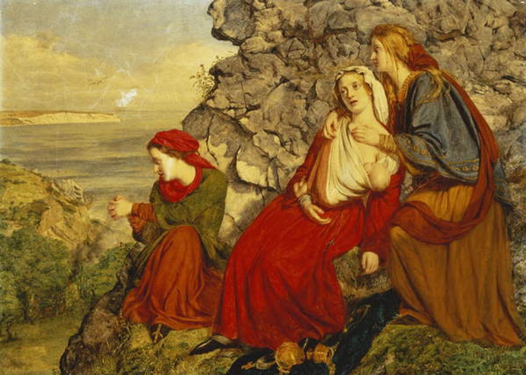 Detail of An Incursion of the Danes: Saxon Women Watching the Conflict by William Gale