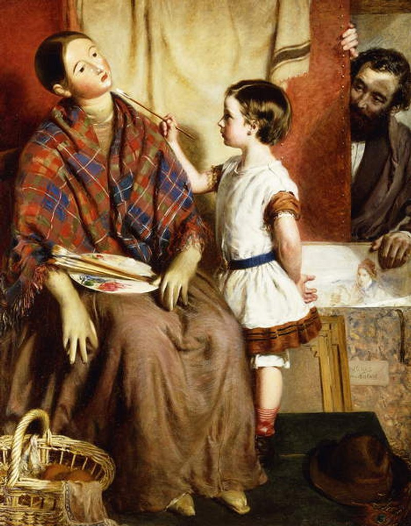 Detail of A First Attempt, 1860 by Thomas John Hughes