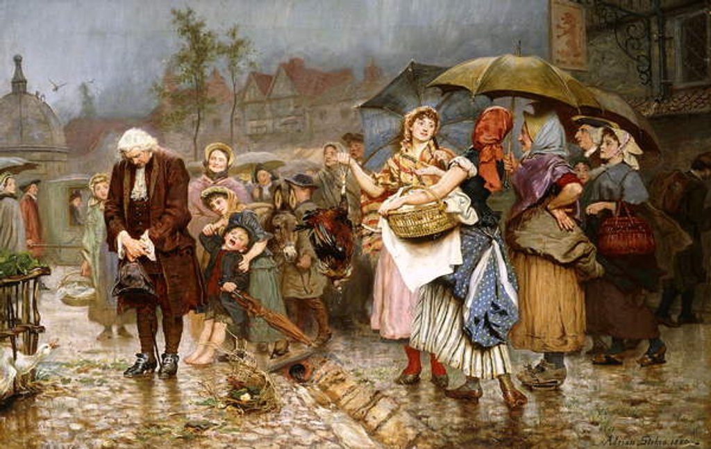 Detail of Dr. Johnson's Penance, 1880 by Adrian Scott Stokes