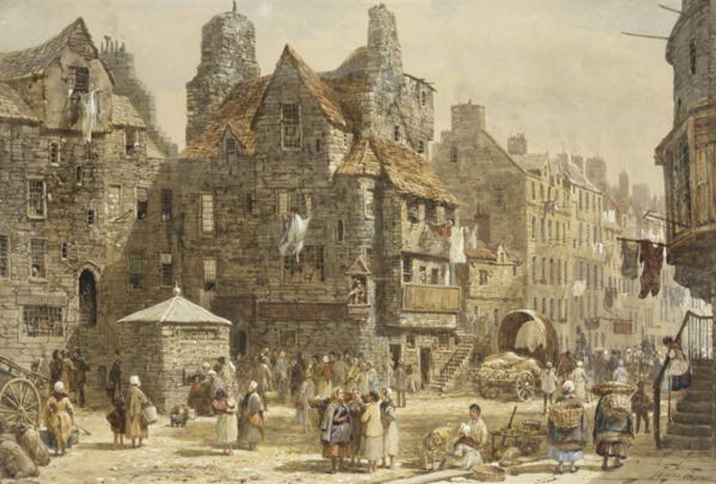 Detail of John Knox's House, Edinburgh by Louise Ingram Rayner