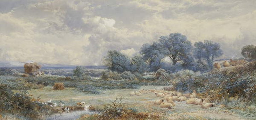 Detail of A View on Holmwood Common, Surrey by Myles Birket Foster